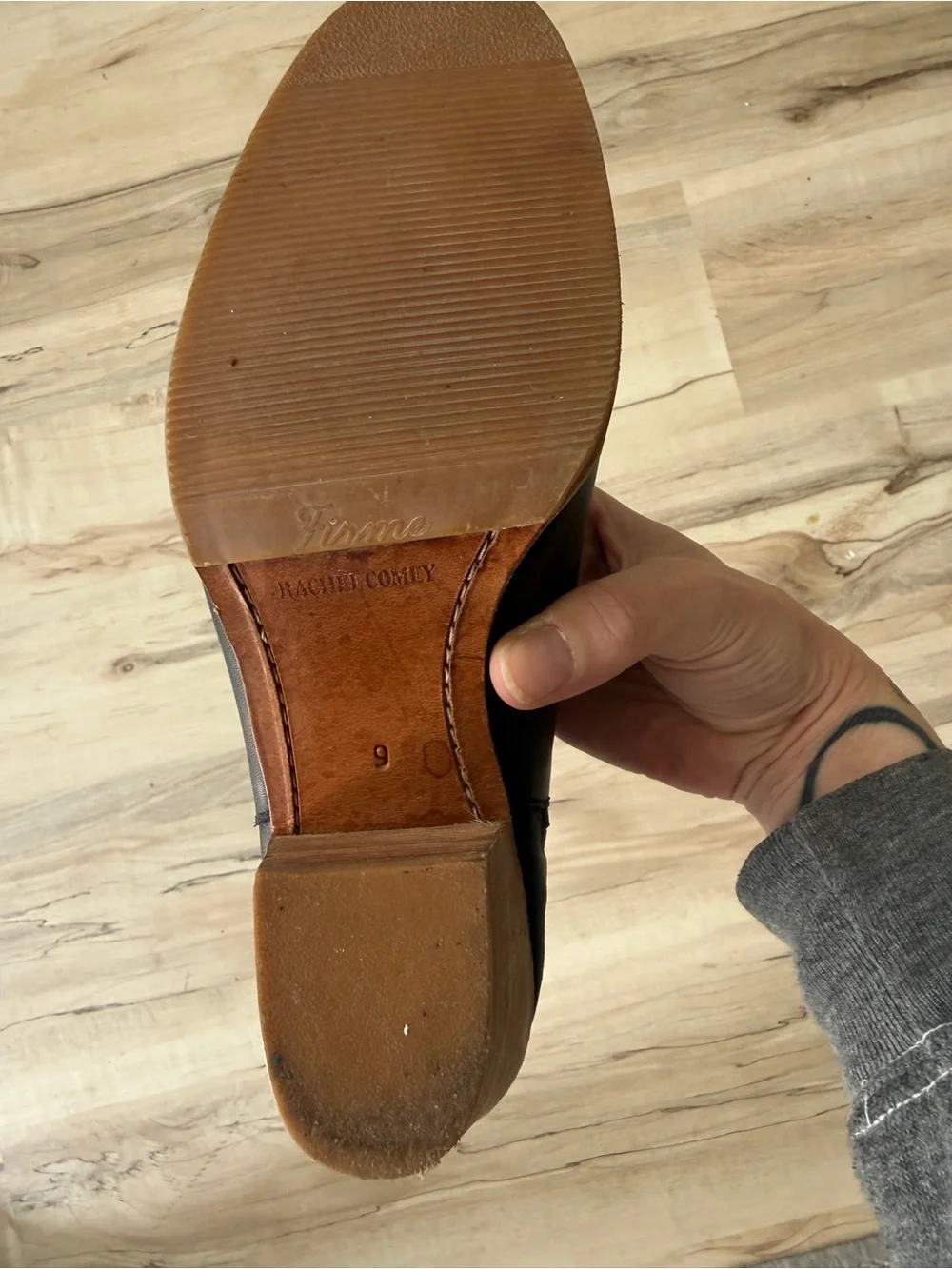 Rachel Comey Mars Ankle Booties- Black leather with Stacked Wood Heel - 9 - GUC - Picture 10 of 11